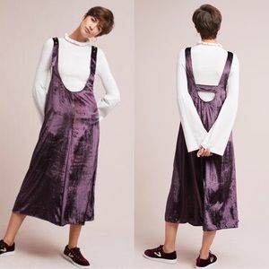 Anthropologie “Maeve” Velvet Overall Jumpsuit
